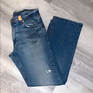 Armani exchange Street leg distress denim